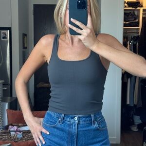 Abercrombie Gray Ribbed Tank Top